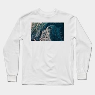 Gray and blue abstract rock texture Long Sleeve T-Shirt